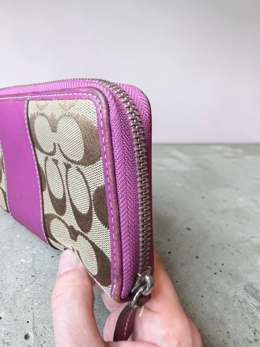 Coach Signature Accordion Wallet